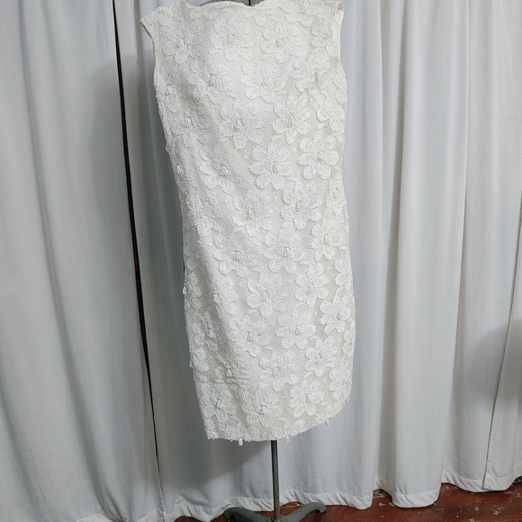 1960S VINTAGE White beaded- lace dress& accessorie - Picture 11 of 16
